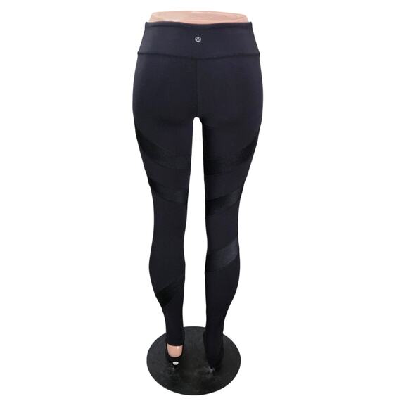 Lululemon Wunder Under Cire Wrap Yoga Stirrup Pants Women's Size 4 Black - Picture 9 of 15